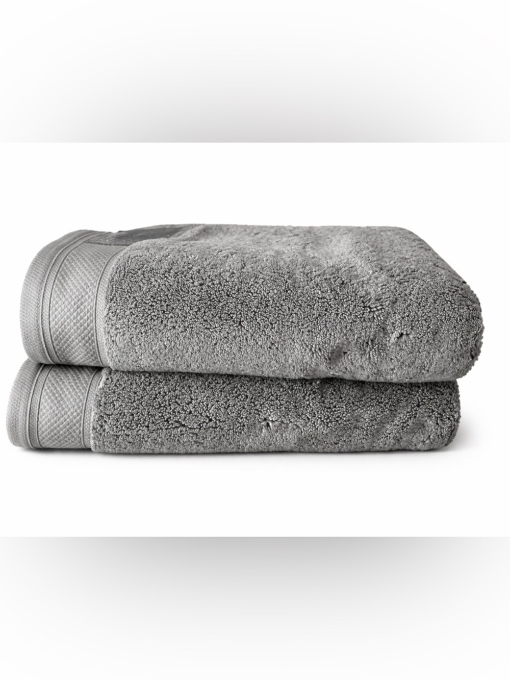 Charisma Egyptian Cotton 2 Gray Bath Towels / Bath Sheet Set - Picture 2 of 6